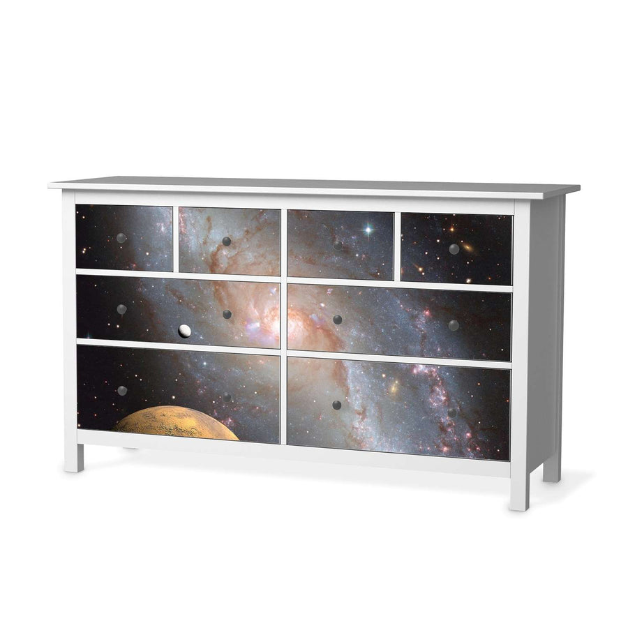 Möbelfolie Milky Way - IKEA Hemnes Kommode 8 Schubladen  - weiss