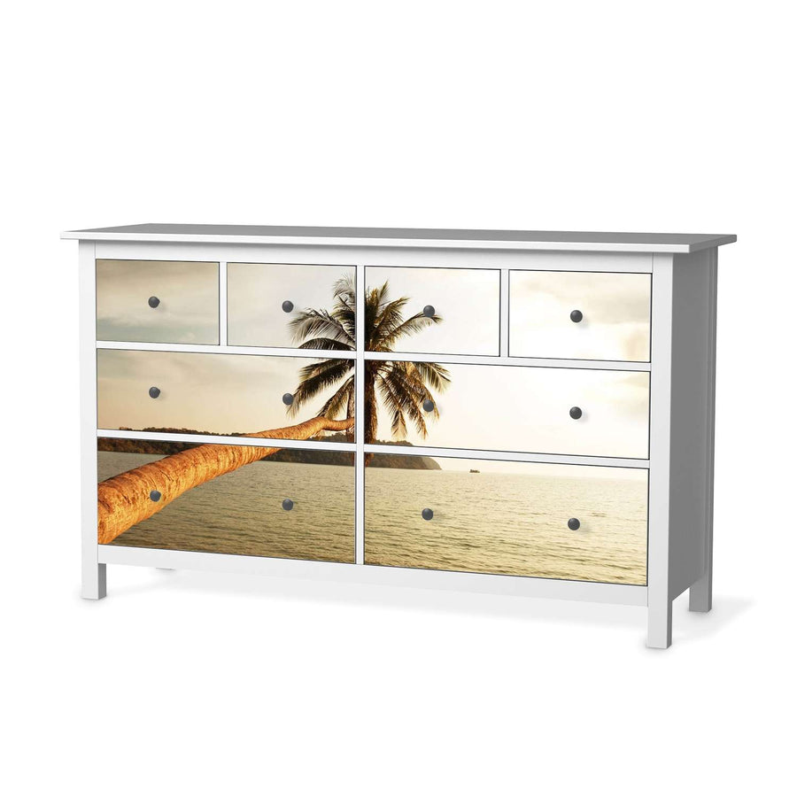 Möbelfolie Paradise - IKEA Hemnes Kommode 8 Schubladen  - weiss