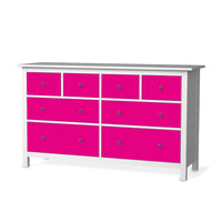 Möbelfolie Pink Dark - IKEA Hemnes Kommode 8 Schubladen  - weiss