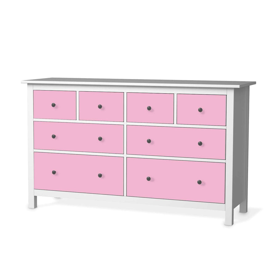 Möbelfolie Pink Light - IKEA Hemnes Kommode 8 Schubladen  - weiss
