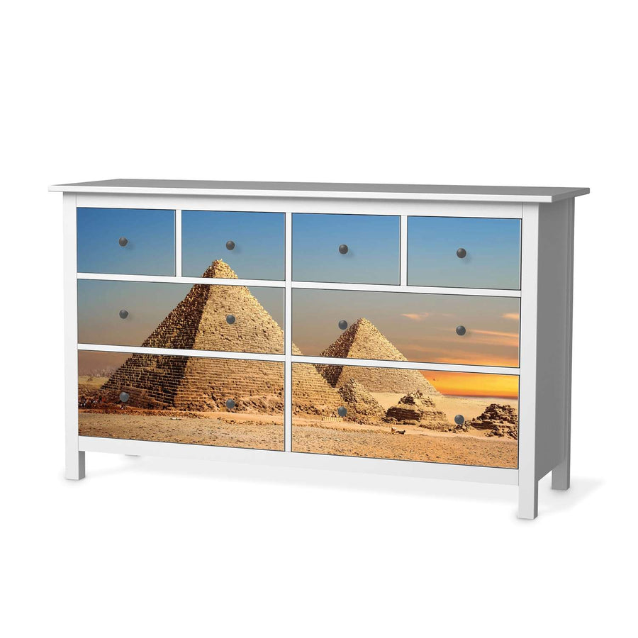 Möbelfolie Pyramids - IKEA Hemnes Kommode 8 Schubladen  - weiss