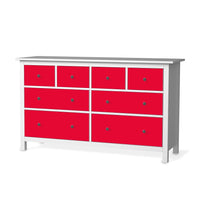 Möbelfolie Rot Light - IKEA Hemnes Kommode 8 Schubladen  - weiss