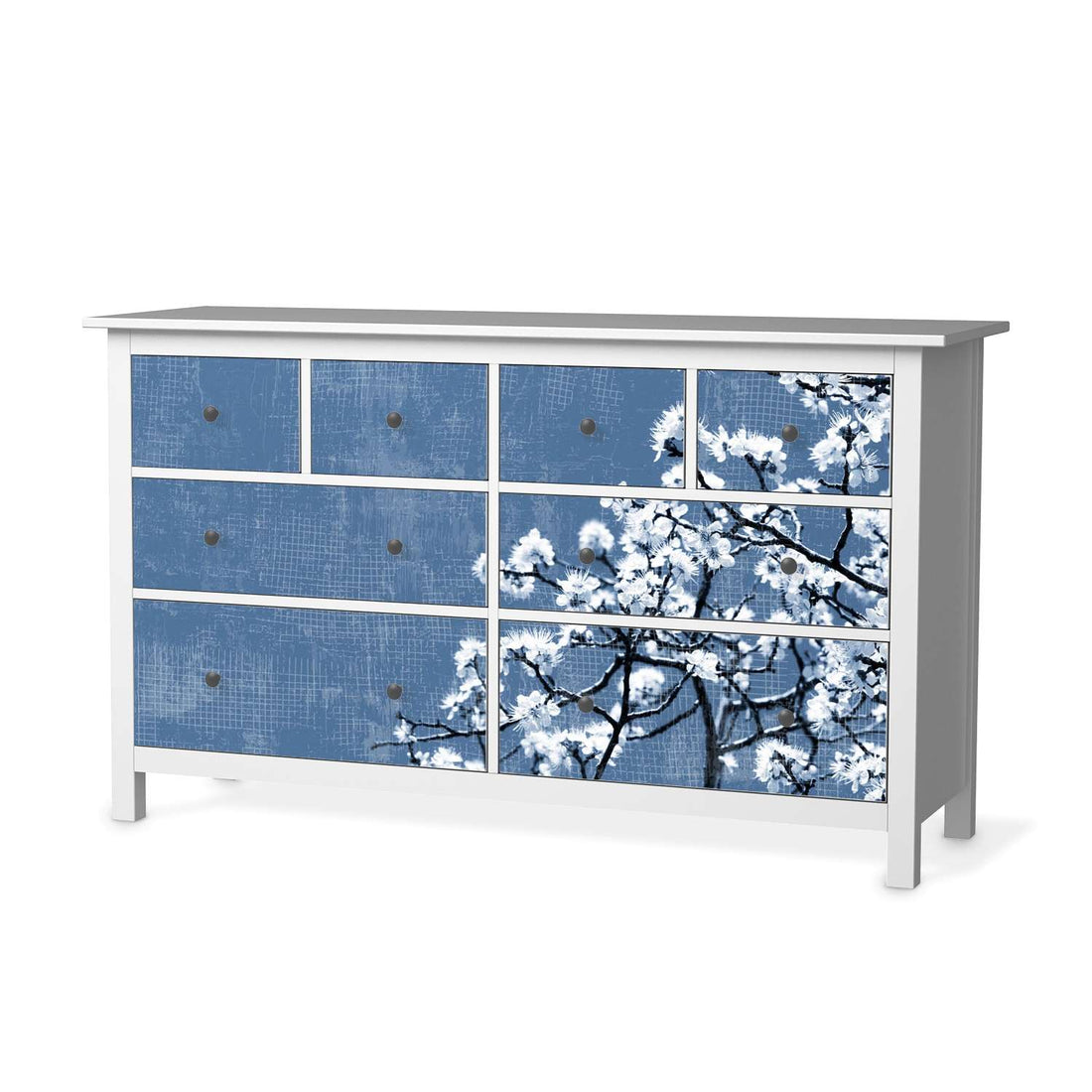 Möbelfolie Spring Tree - IKEA Hemnes Kommode 8 Schubladen  - weiss