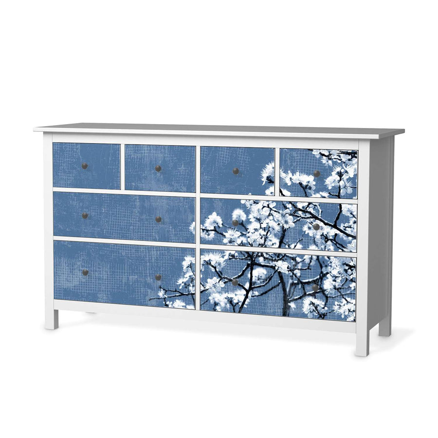 Möbelfolie Spring Tree - IKEA Hemnes Kommode 8 Schubladen  - weiss
