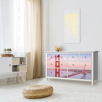 Möbelfolie Golden Gate - IKEA Hemnes Kommode 8 Schubladen - Wohnzimmer