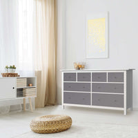 Möbelfolie Grau Light - IKEA Hemnes Kommode 8 Schubladen - Wohnzimmer