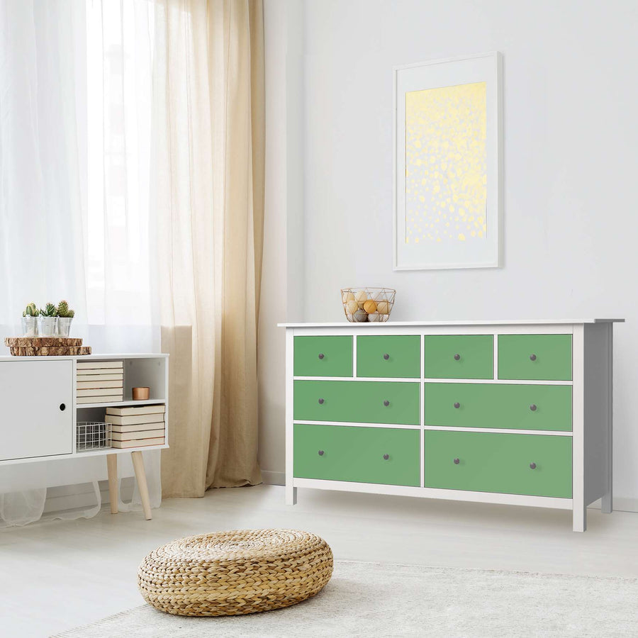 Möbelfolie Grün Light - IKEA Hemnes Kommode 8 Schubladen - Wohnzimmer