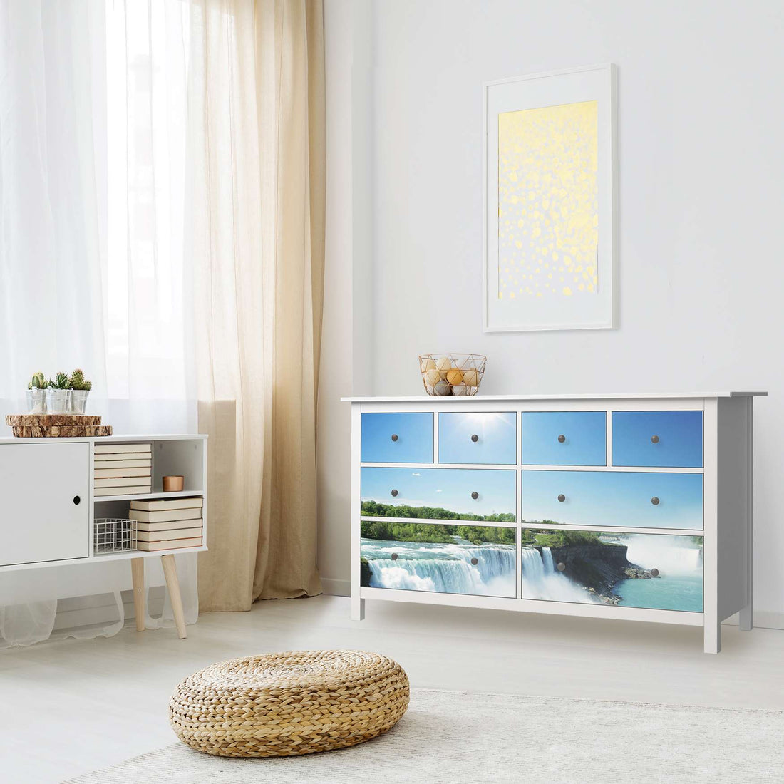 Möbelfolie Niagara Falls - IKEA Hemnes Kommode 8 Schubladen - Wohnzimmer