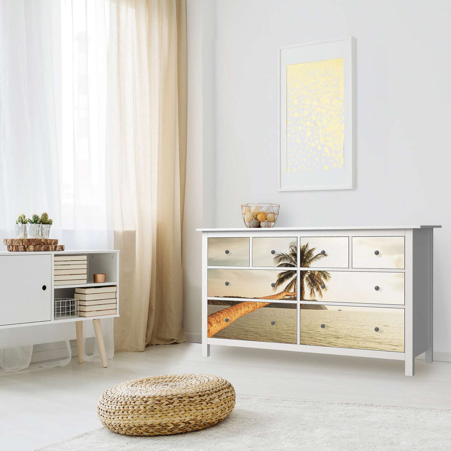 Möbelfolie Paradise - IKEA Hemnes Kommode 8 Schubladen - Wohnzimmer