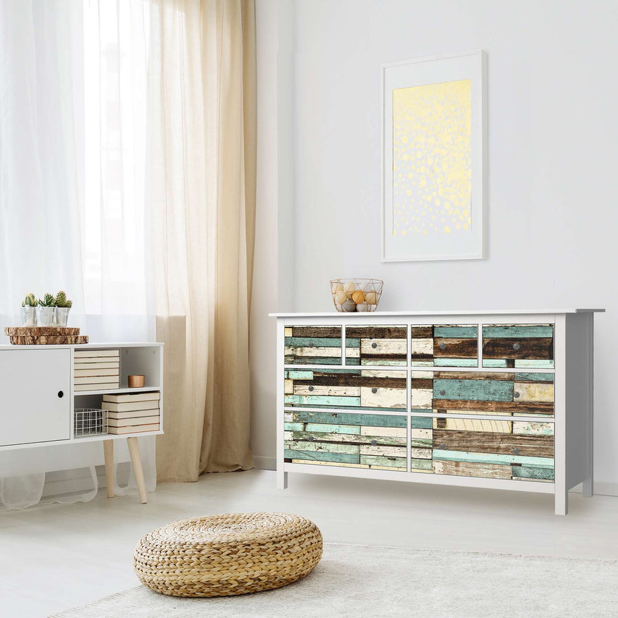 Möbelfolie Schiffsbruch - IKEA Hemnes Kommode 8 Schubladen - Wohnzimmer