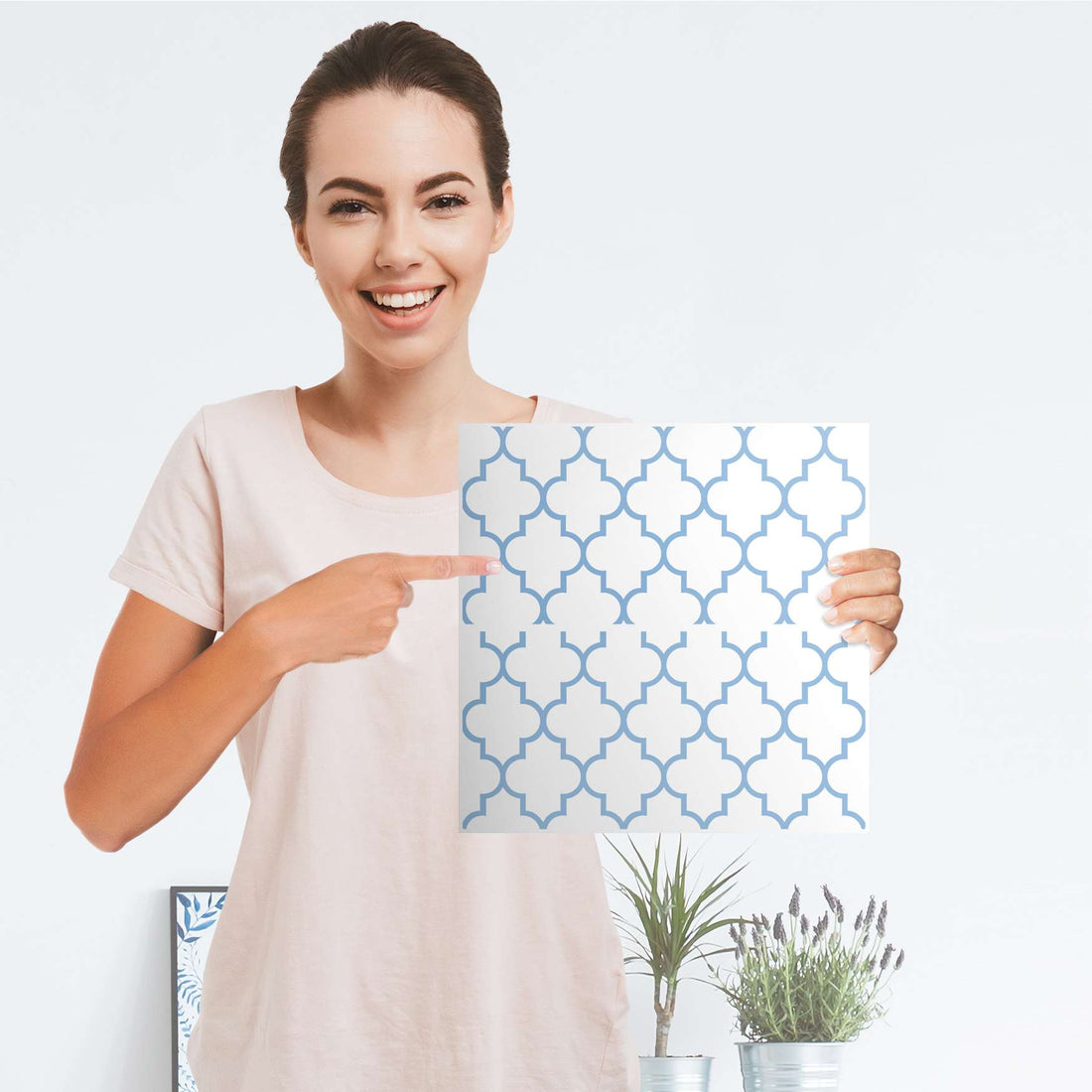 Möbelfolie IKEA Retro Pattern - Blau - IKEA Expedit Regal Schubladen - Folie