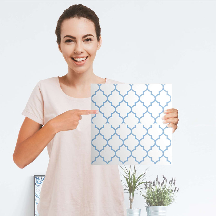 Möbelfolie IKEA Retro Pattern - Blau - IKEA Expedit Regal Schubladen - Folie