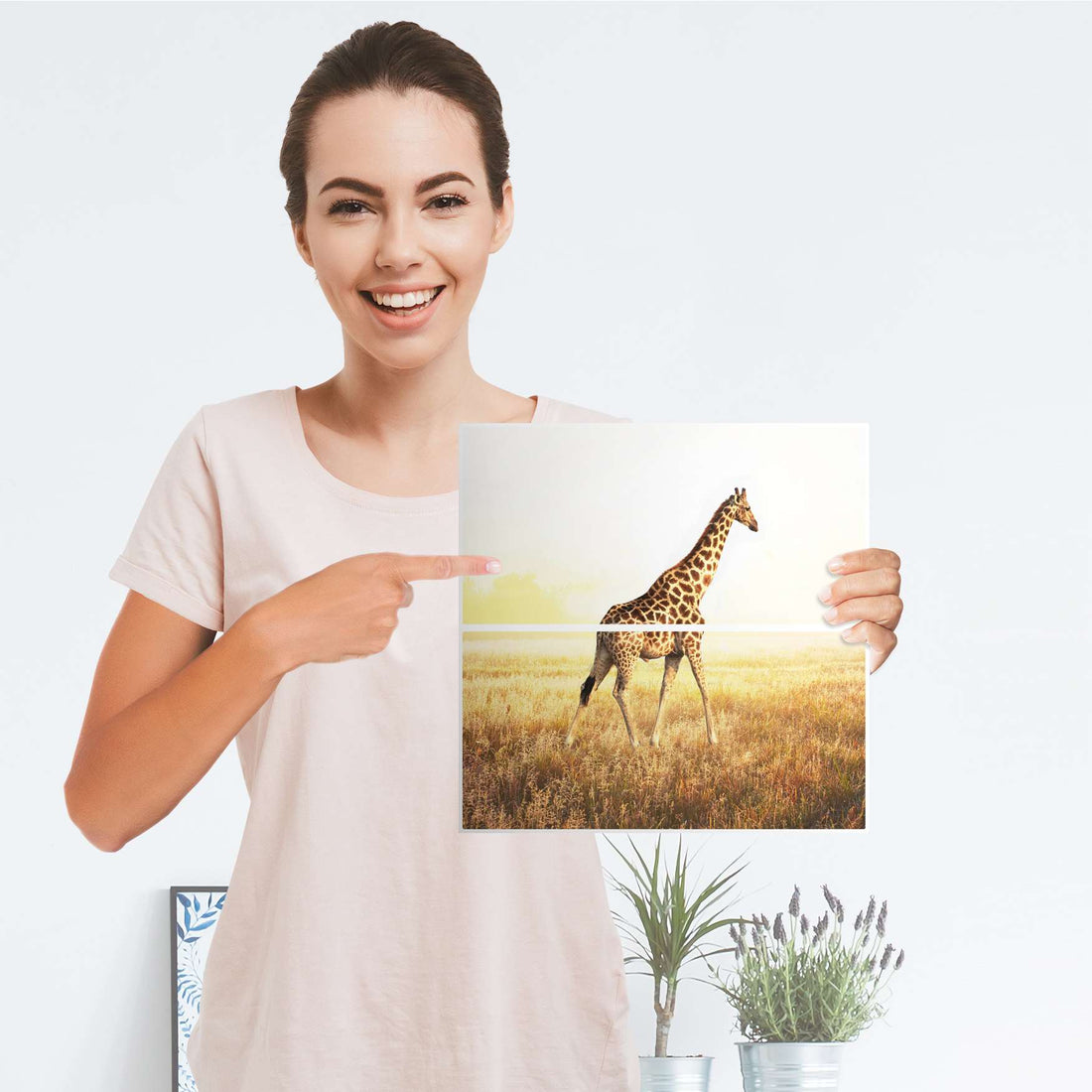 Möbelfolie IKEA Savanna Giraffe - IKEA Expedit Regal Schubladen - Folie