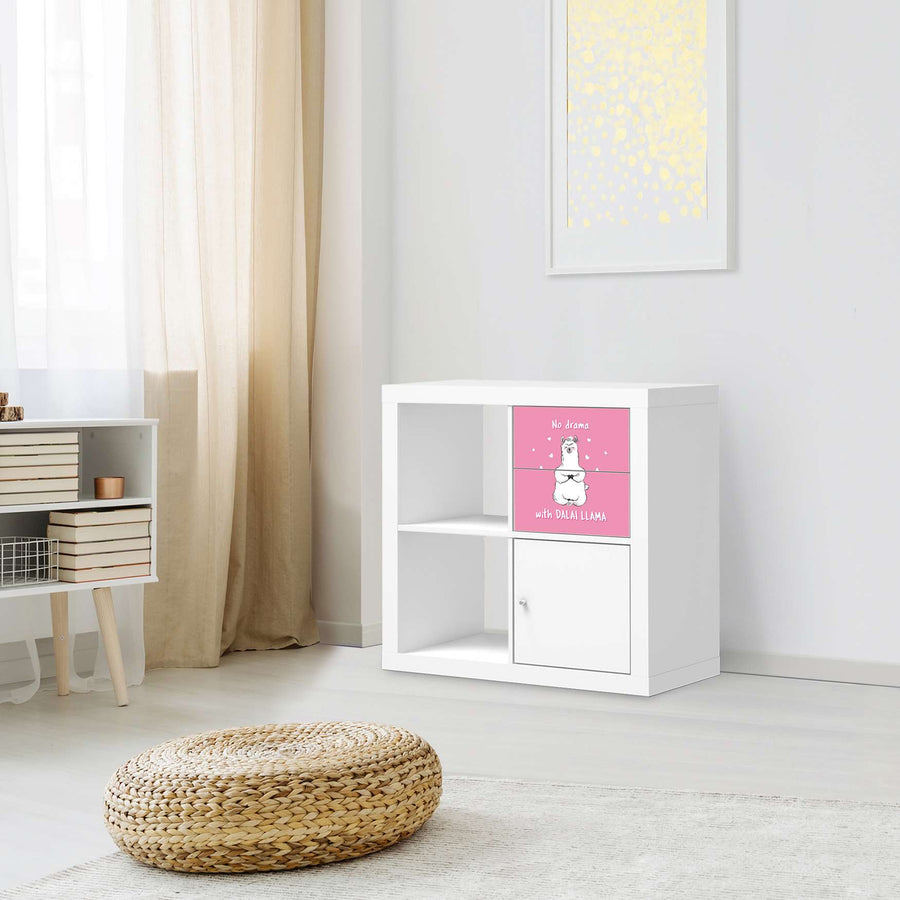Möbelfolie IKEA Dalai Llama - IKEA Expedit Regal Schubladen - Kinderzimmer