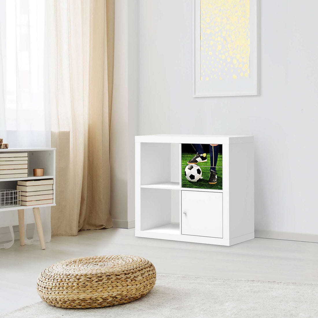 Möbelfolie IKEA Fussballstar - IKEA Expedit Regal Schubladen - Kinderzimmer