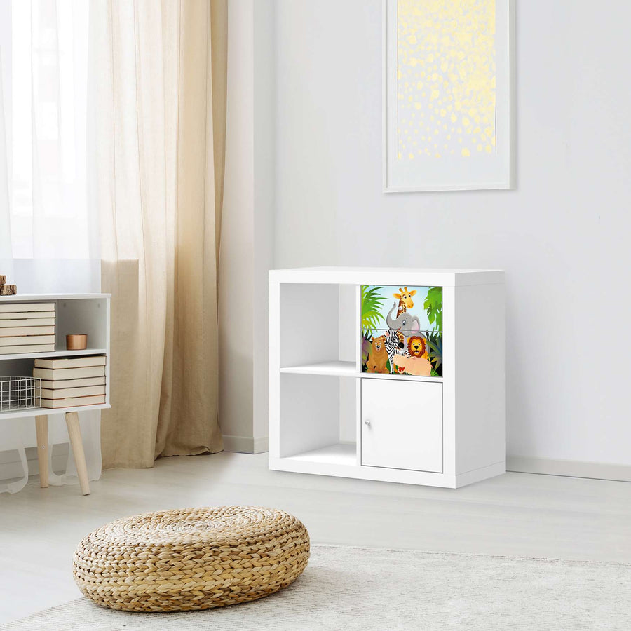 Möbelfolie IKEA Wild Animals - IKEA Expedit Regal Schubladen - Kinderzimmer