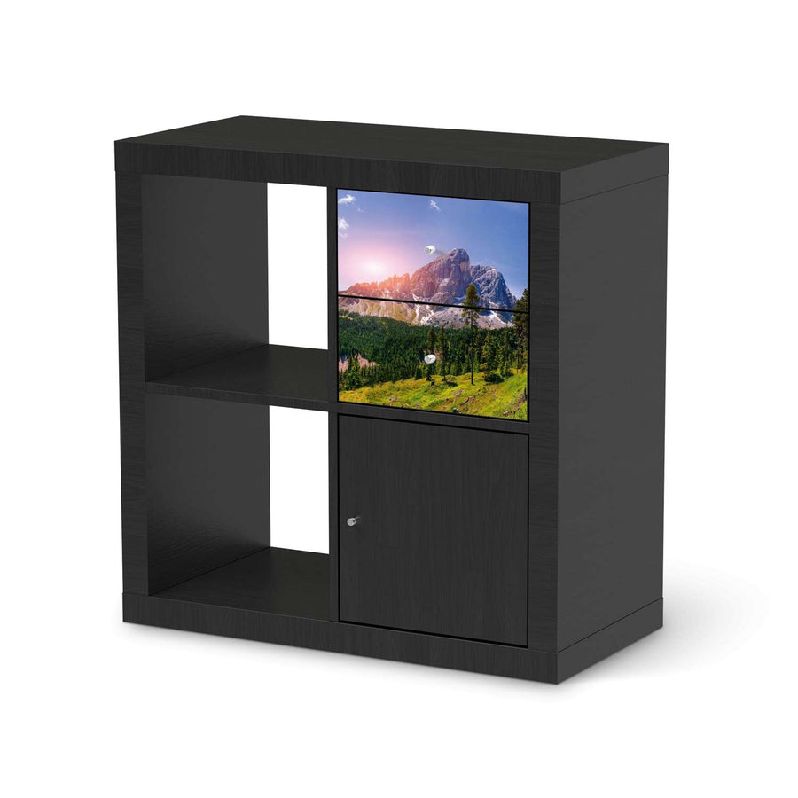 Möbelfolie IKEA Alpenblick - IKEA Expedit Regal Schubladen - schwarz