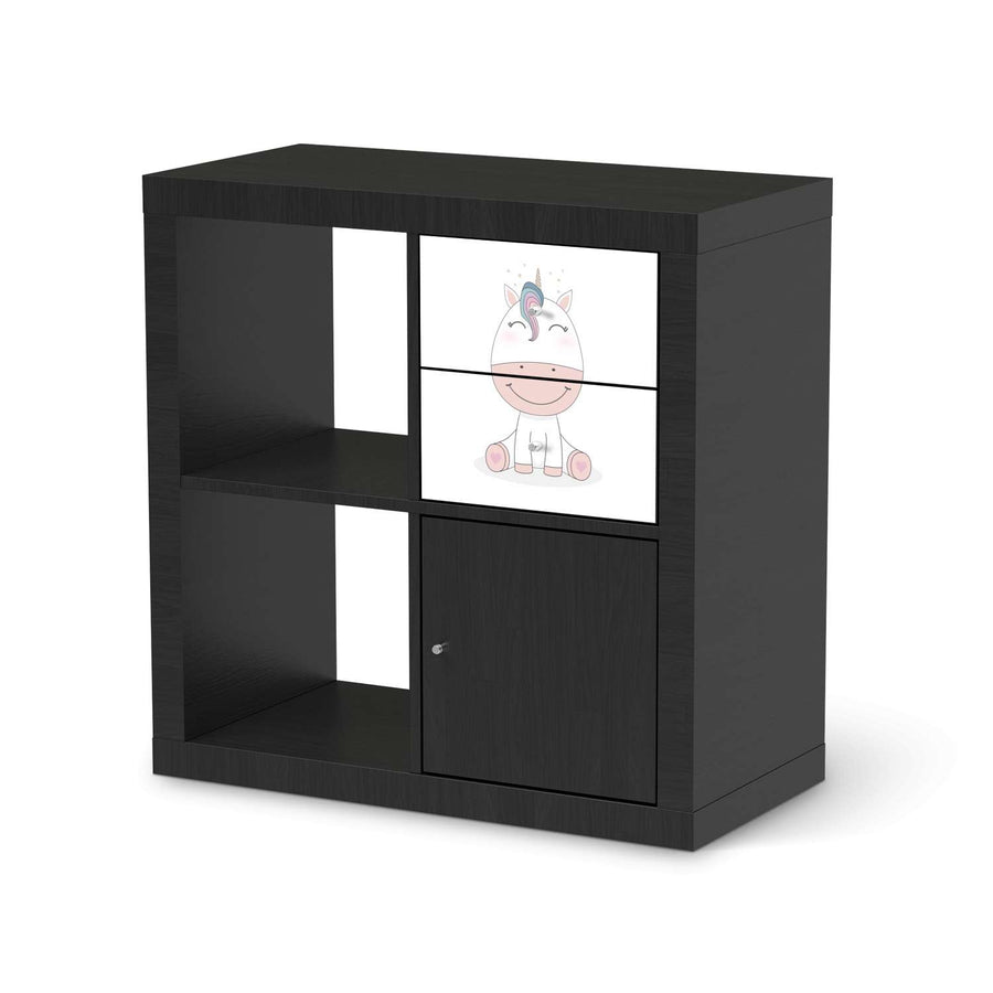 Möbelfolie IKEA Baby Unicorn - IKEA Expedit Regal Schubladen - schwarz