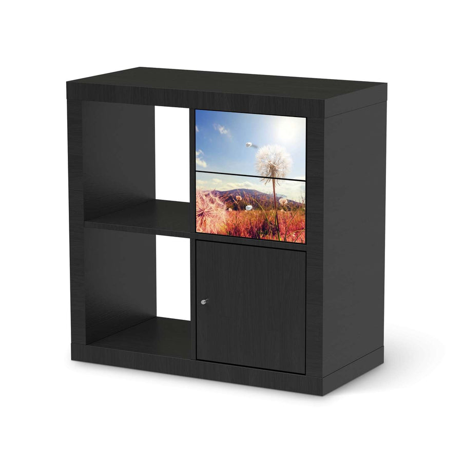 Möbelfolie IKEA Dandelion - IKEA Expedit Regal Schubladen - schwarz