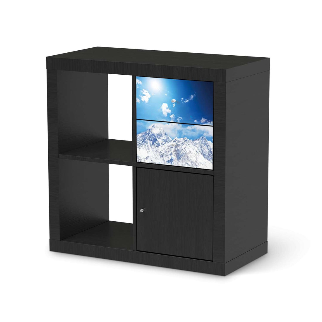 Möbelfolie IKEA Everest - IKEA Expedit Regal Schubladen - schwarz