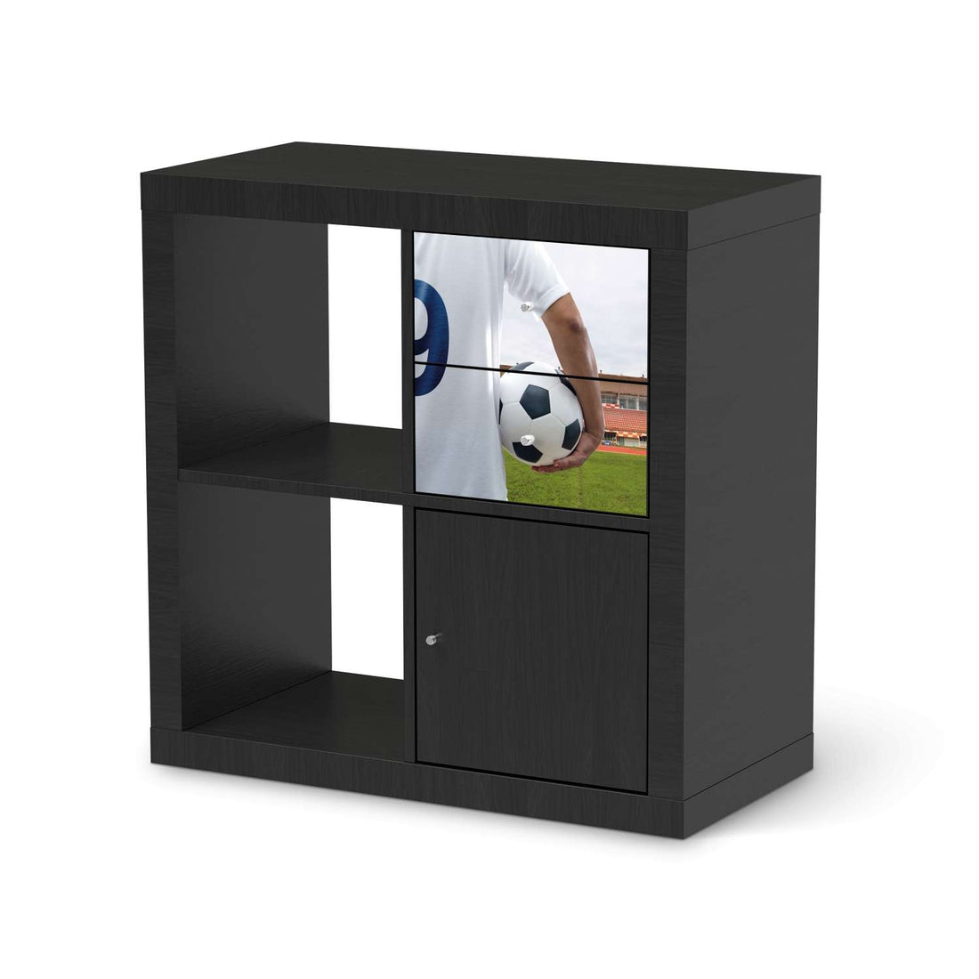 Möbelfolie IKEA Footballmania - IKEA Expedit Regal Schubladen - schwarz