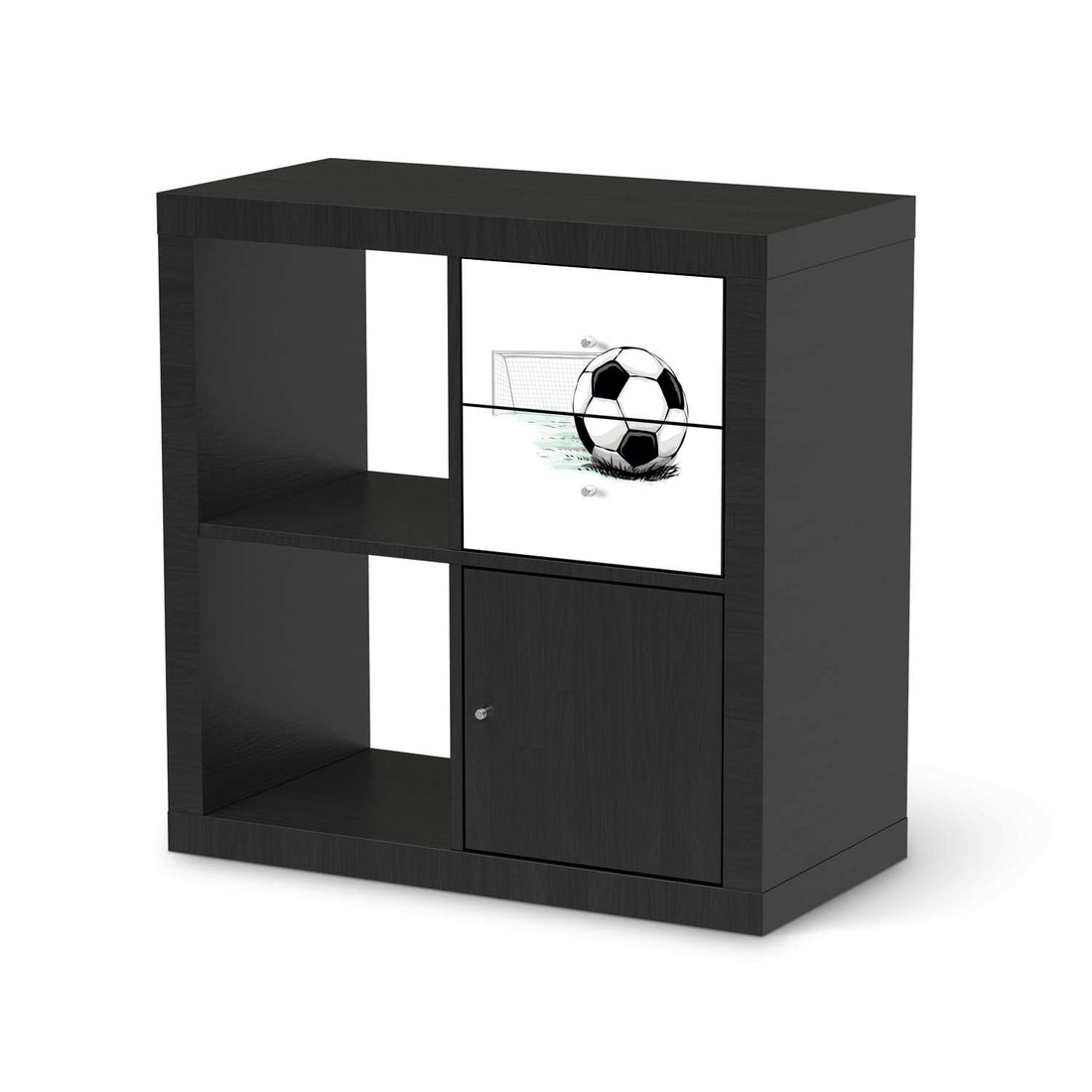 Möbelfolie IKEA Freistoss - IKEA Expedit Regal Schubladen - schwarz