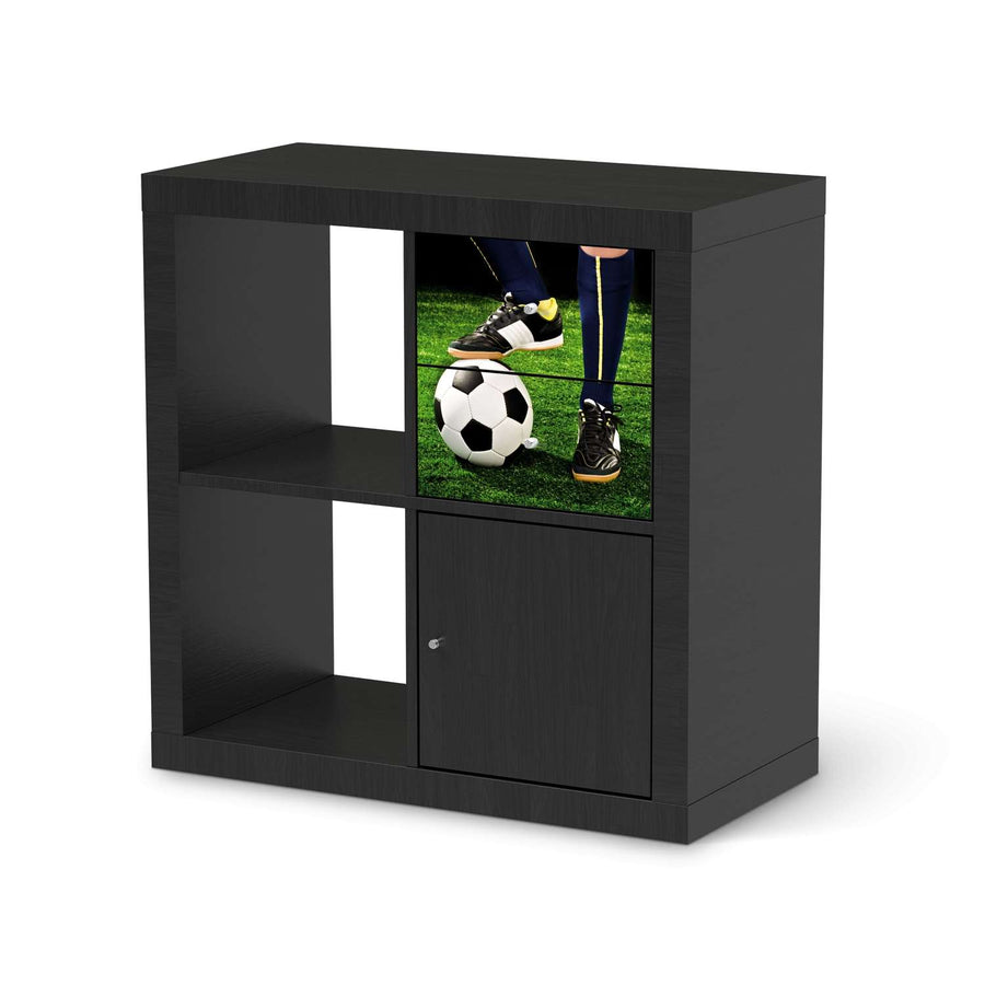 Möbelfolie IKEA Fussballstar - IKEA Expedit Regal Schubladen - schwarz