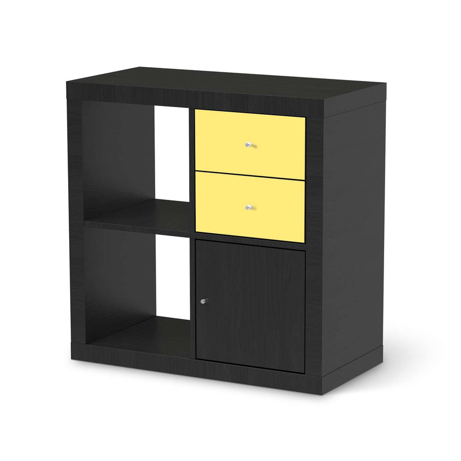 Möbelfolie IKEA Gelb Light - IKEA Expedit Regal Schubladen - schwarz