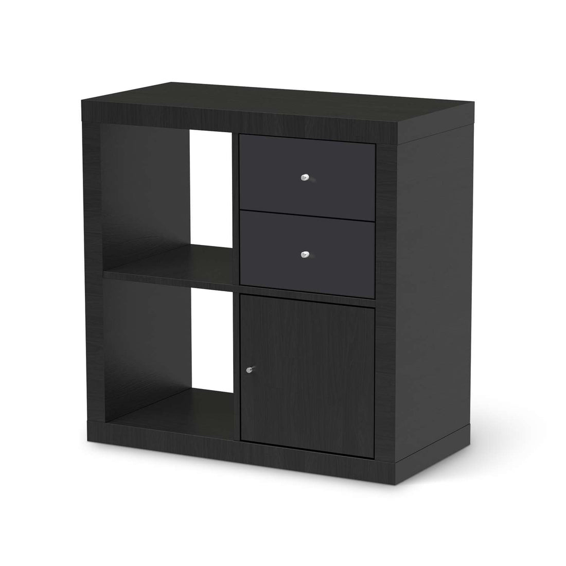 Möbelfolie IKEA Grau Dark - IKEA Expedit Regal Schubladen - schwarz