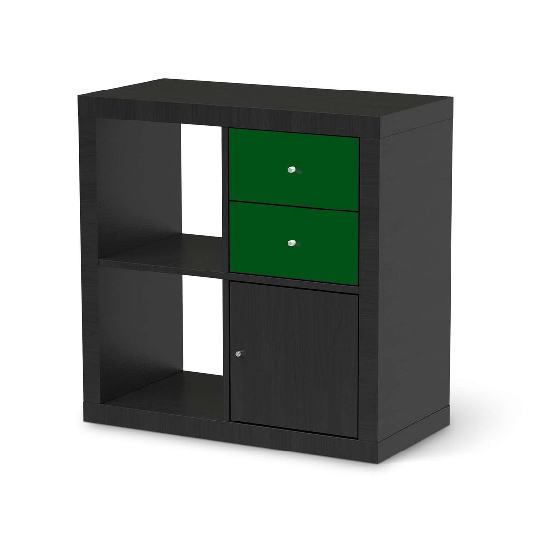 Möbelfolie IKEA Grün Dark - IKEA Expedit Regal Schubladen - schwarz