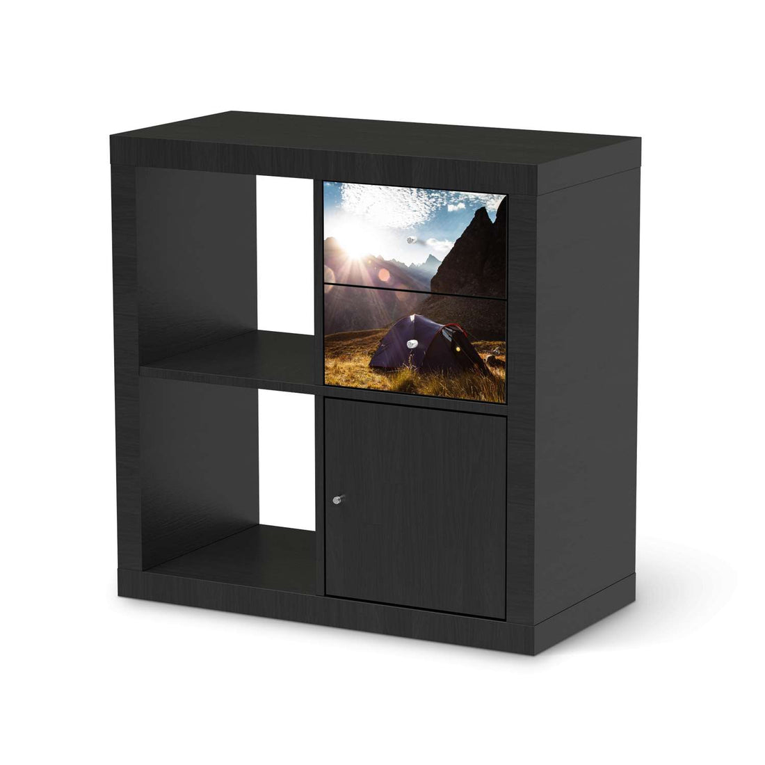 Möbelfolie IKEA Into the Wild - IKEA Expedit Regal Schubladen - schwarz