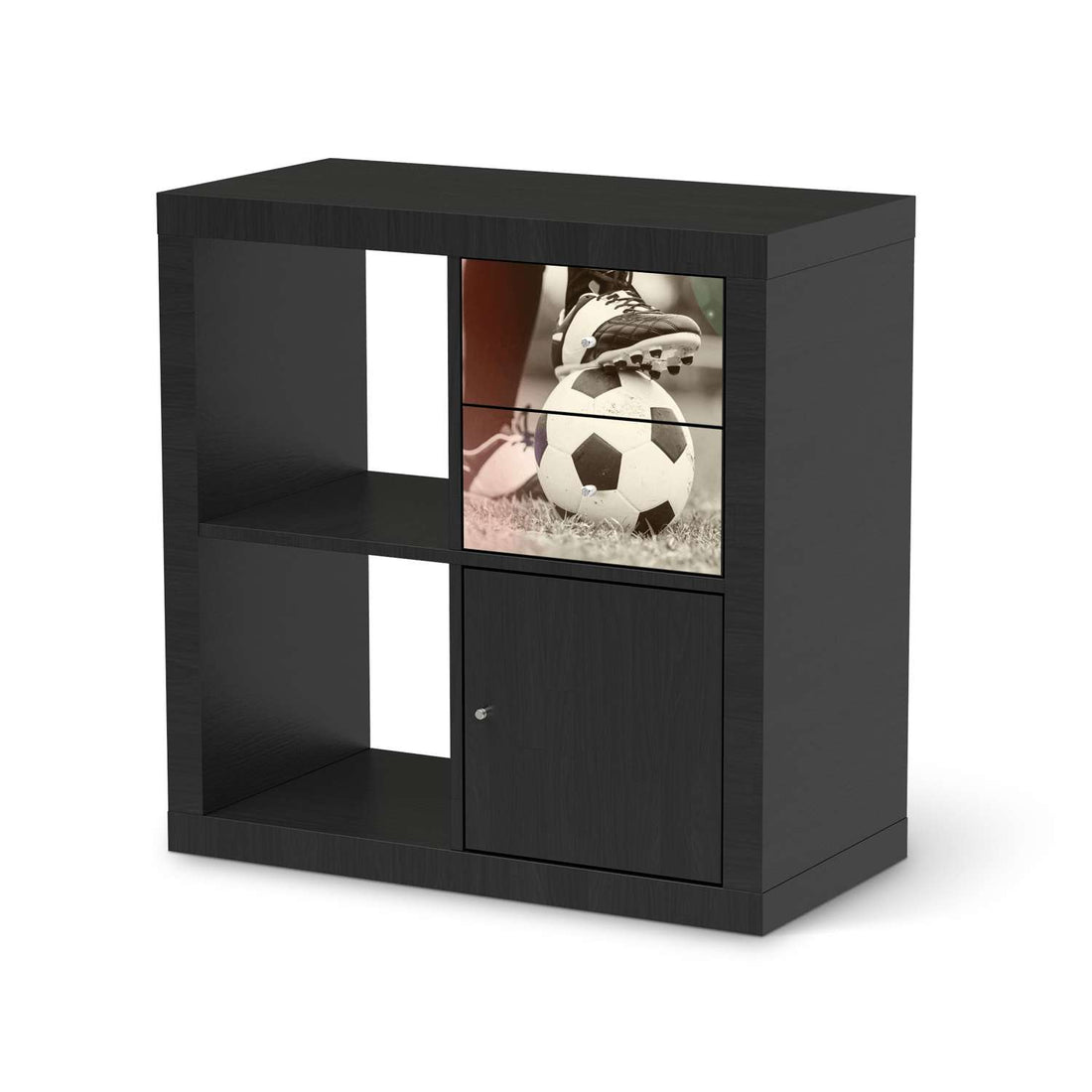 Möbelfolie IKEA Kick it - IKEA Expedit Regal Schubladen - schwarz