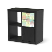 Möbelfolie IKEA Melitta Pastell Geometrie - IKEA Expedit Regal Schubladen - schwarz