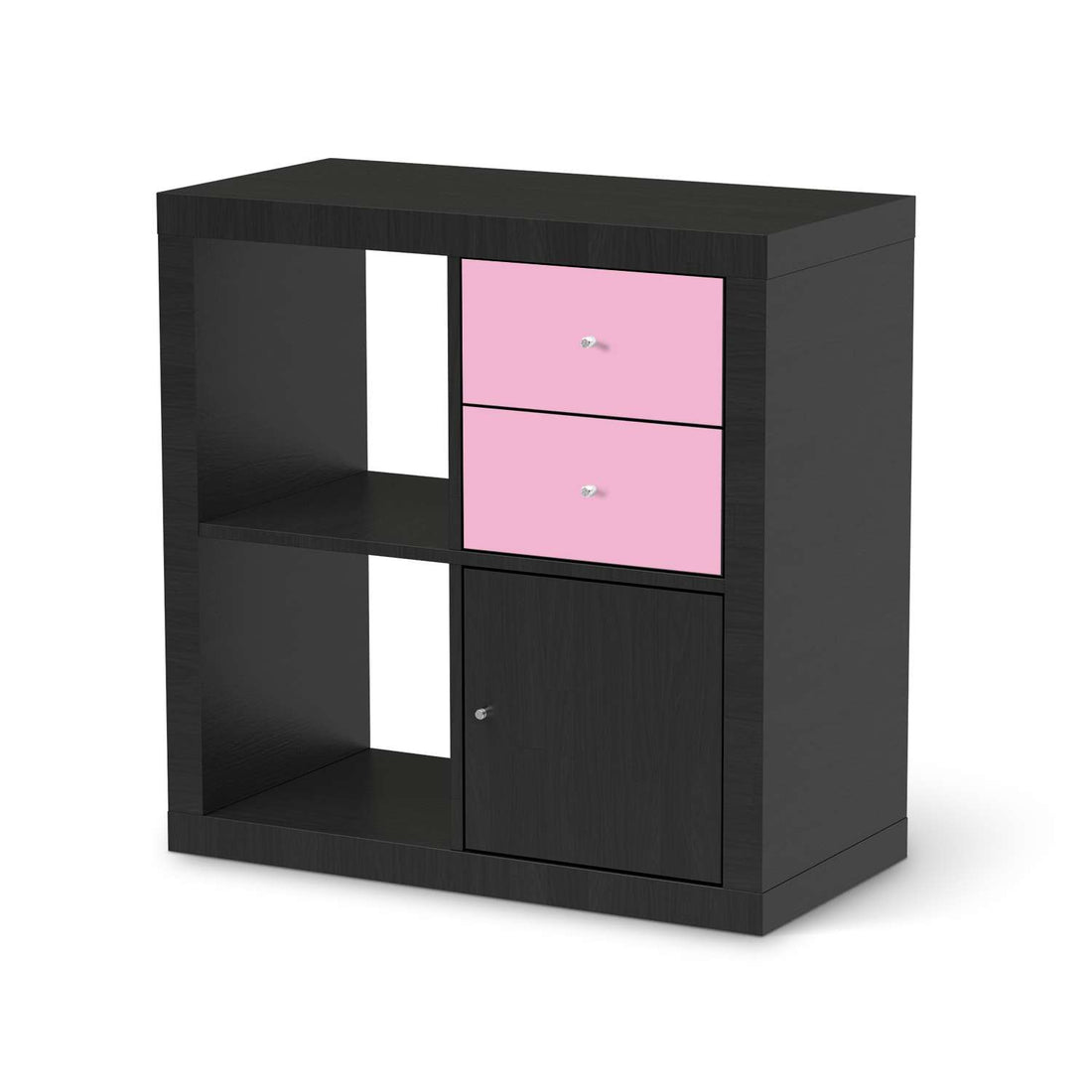 Möbelfolie IKEA Pink Light - IKEA Expedit Regal Schubladen - schwarz