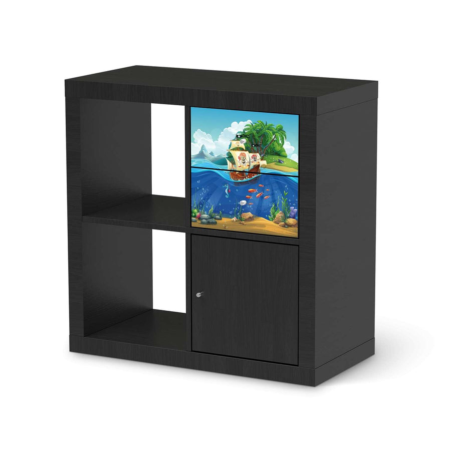Möbelfolie IKEA Pirates - IKEA Expedit Regal Schubladen - schwarz
