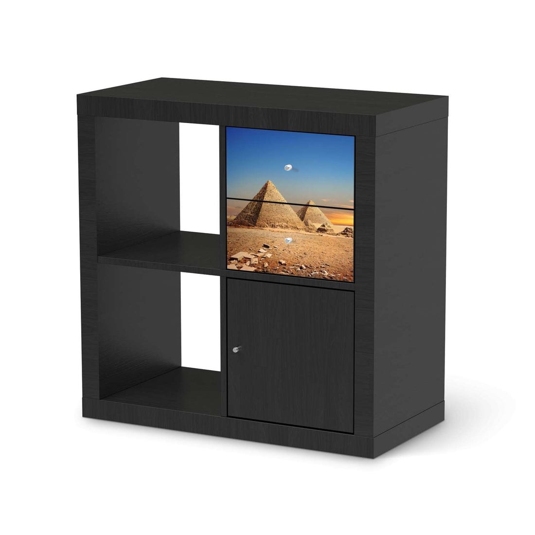 Möbelfolie IKEA Pyramids - IKEA Expedit Regal Schubladen - schwarz