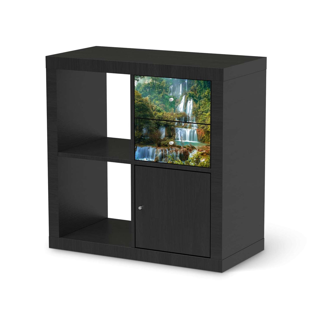 Möbelfolie IKEA Rainforest - IKEA Expedit Regal Schubladen - schwarz