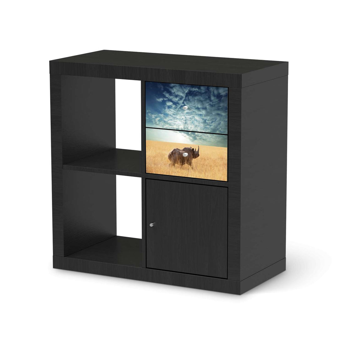 Möbelfolie IKEA Rhino - IKEA Expedit Regal Schubladen - schwarz