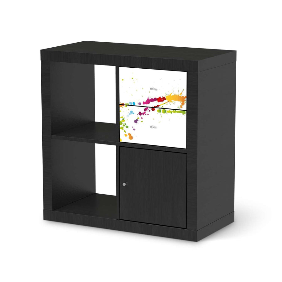 Möbelfolie IKEA Splash 2 - IKEA Expedit Regal Schubladen - schwarz