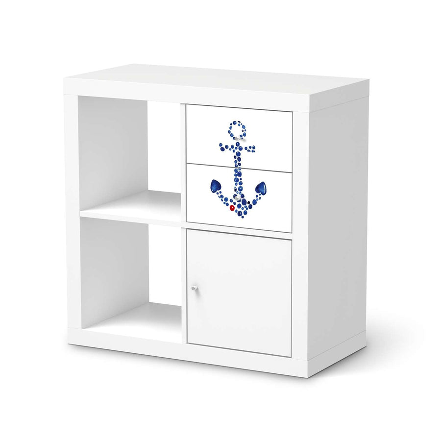 Möbelfolie IKEA Anker - IKEA Expedit Regal Schubladen  - weiss