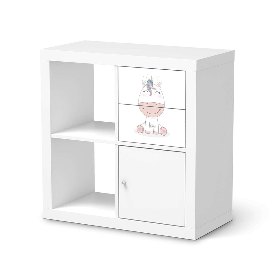 Möbelfolie IKEA Baby Unicorn - IKEA Expedit Regal Schubladen  - weiss