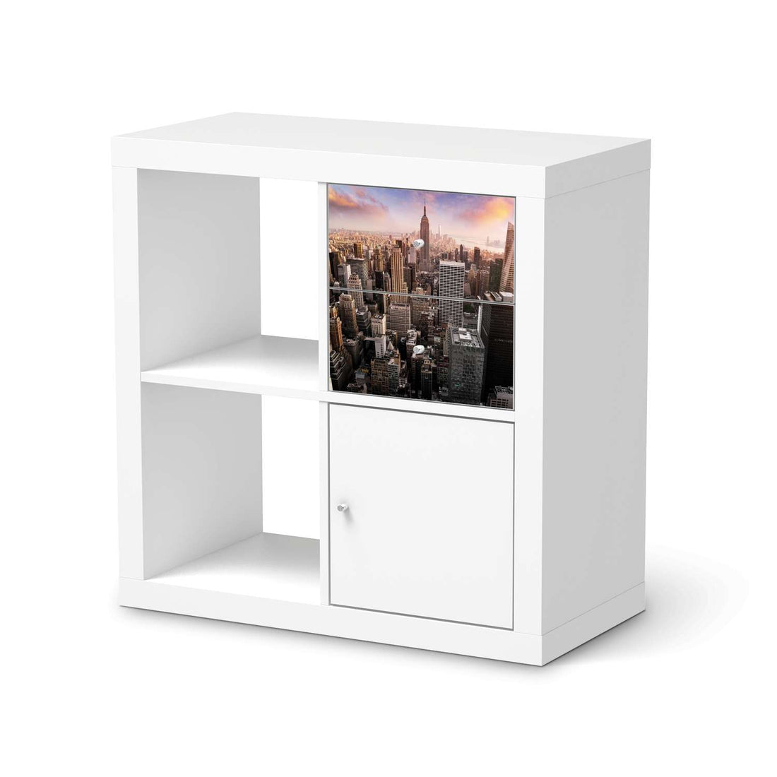 Möbelfolie IKEA Big Apple - IKEA Expedit Regal Schubladen  - weiss