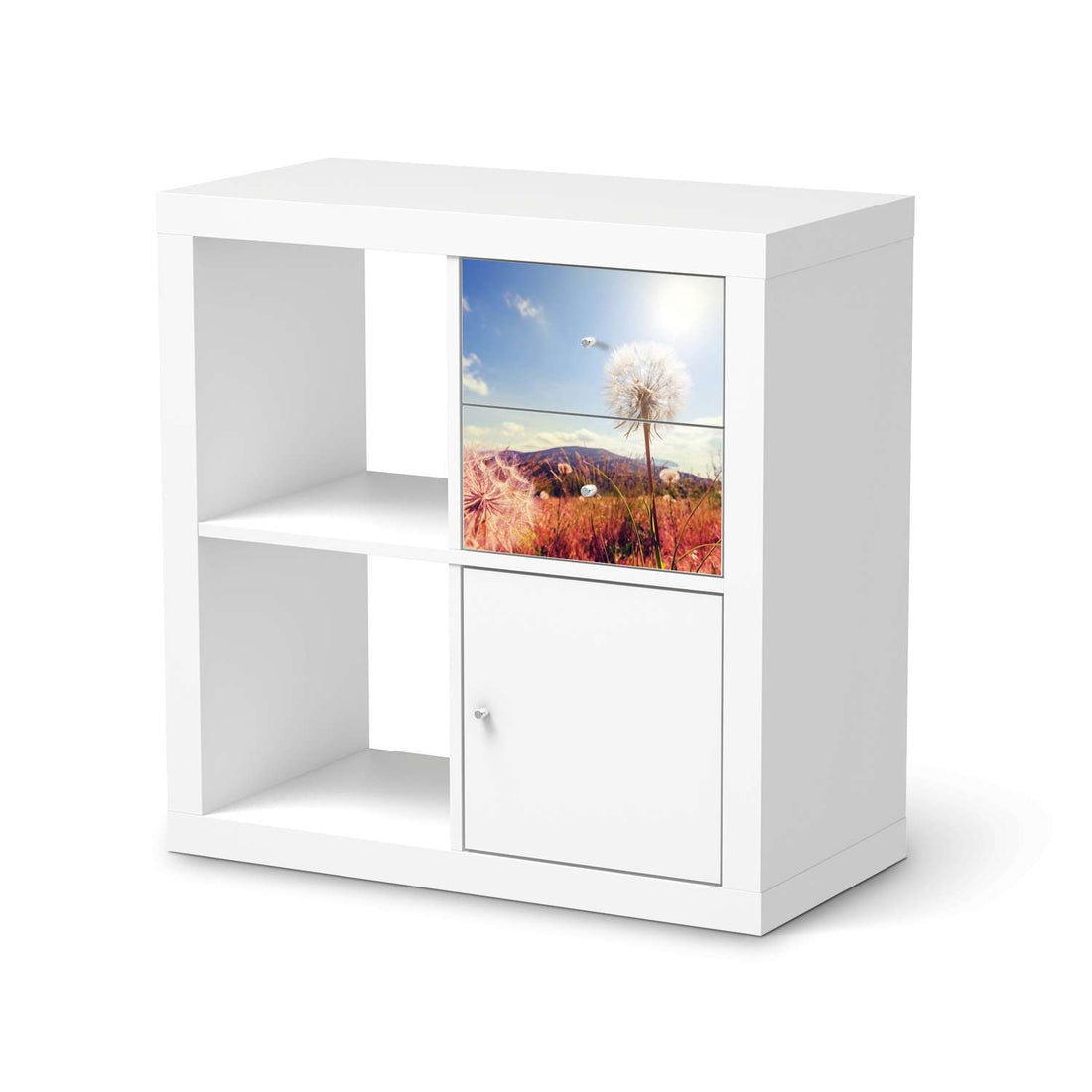 Möbelfolie IKEA Dandelion - IKEA Expedit Regal Schubladen  - weiss