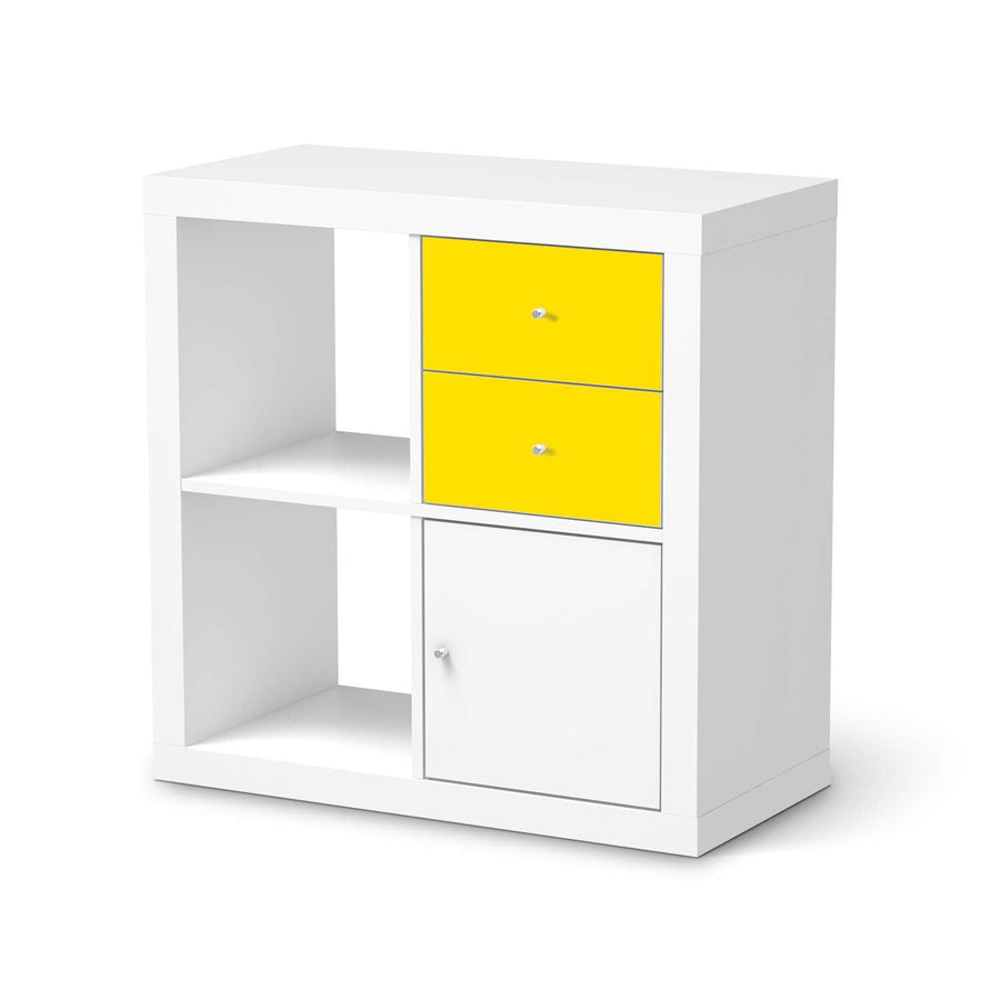 Möbelfolie IKEA Gelb Dark - IKEA Expedit Regal Schubladen  - weiss