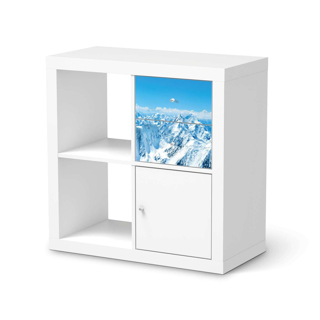 Möbelfolie IKEA Himalaya - IKEA Expedit Regal Schubladen  - weiss