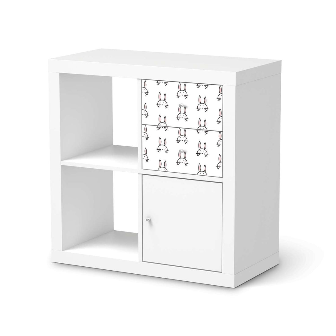 Möbelfolie IKEA Hoppel - IKEA Expedit Regal Schubladen  - weiss