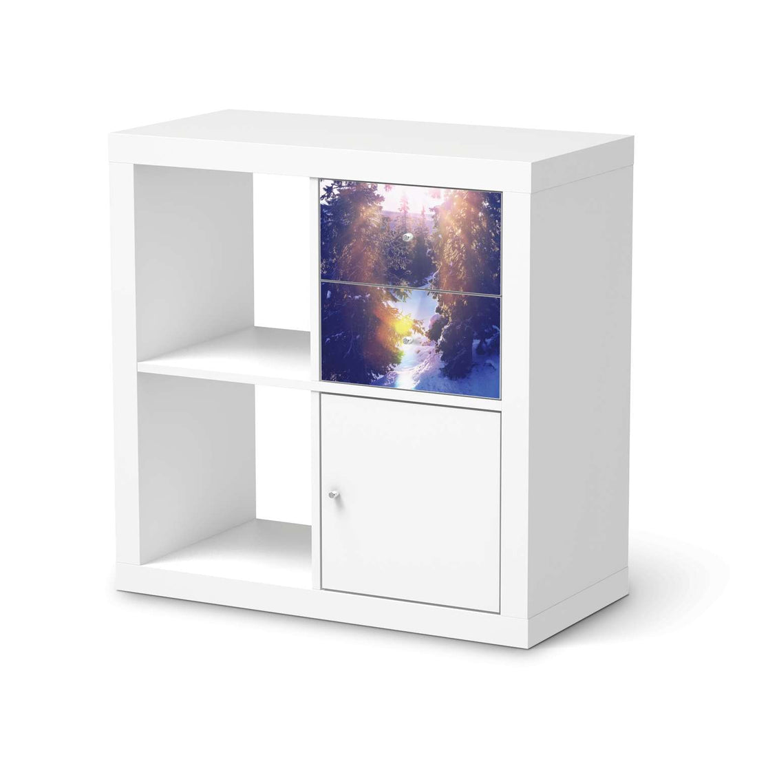 Möbelfolie IKEA Lichtflut - IKEA Expedit Regal Schubladen  - weiss