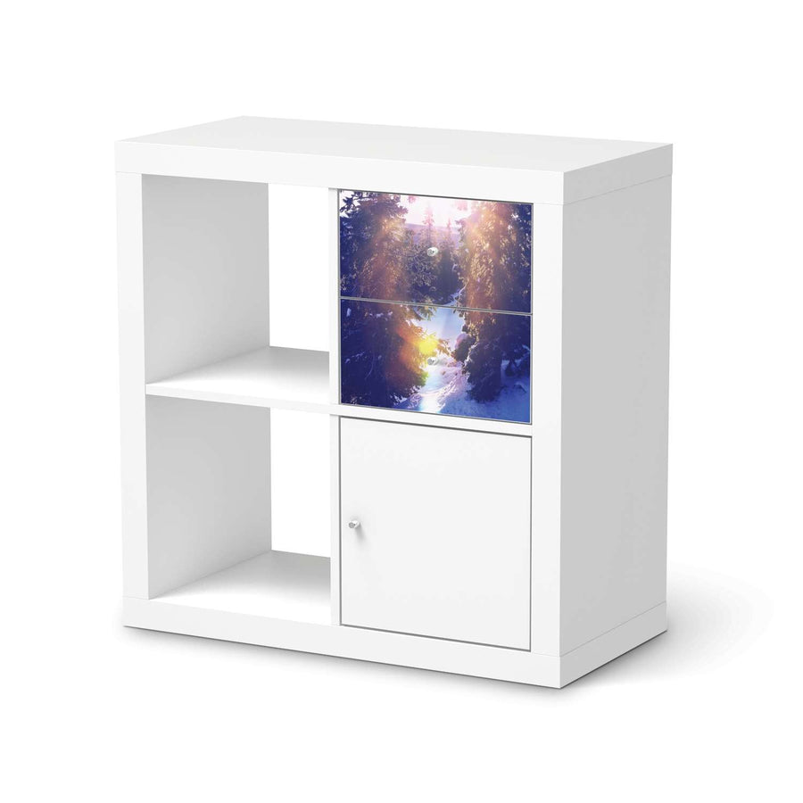 Möbelfolie IKEA Lichtflut - IKEA Expedit Regal Schubladen  - weiss