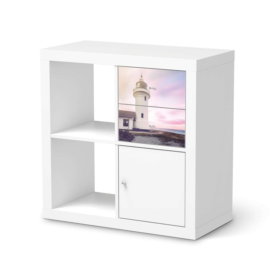 Möbelfolie IKEA Lighthouse - IKEA Expedit Regal Schubladen  - weiss