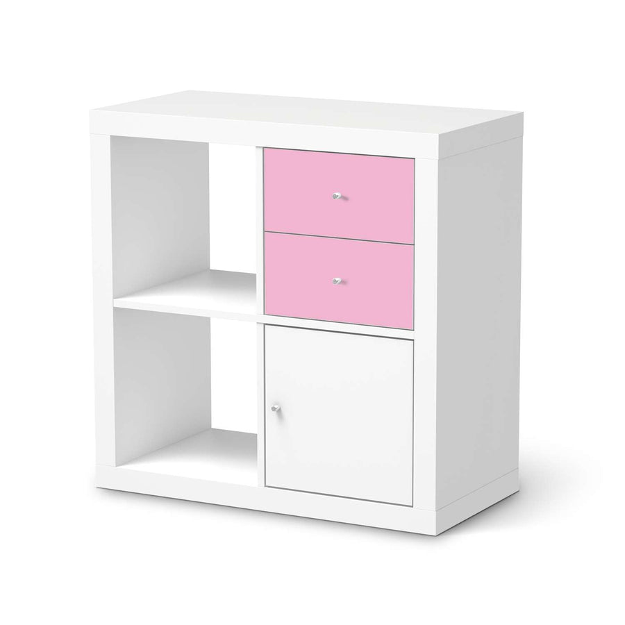 Möbelfolie IKEA Pink Light - IKEA Expedit Regal Schubladen  - weiss